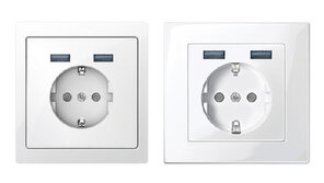 Kombination aus Steckdose und USB Ladegerät Kombination aus Steckdose und USB Ladegerät